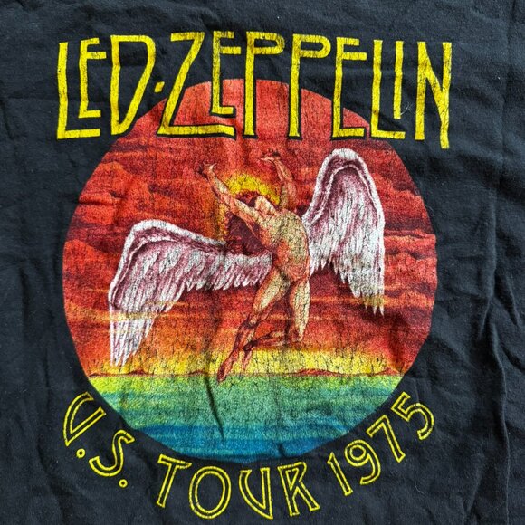 Led Zeppelin Tee US Tour 1975 - Vintage Rare Sleeveless - XL - Picture 2 of 2